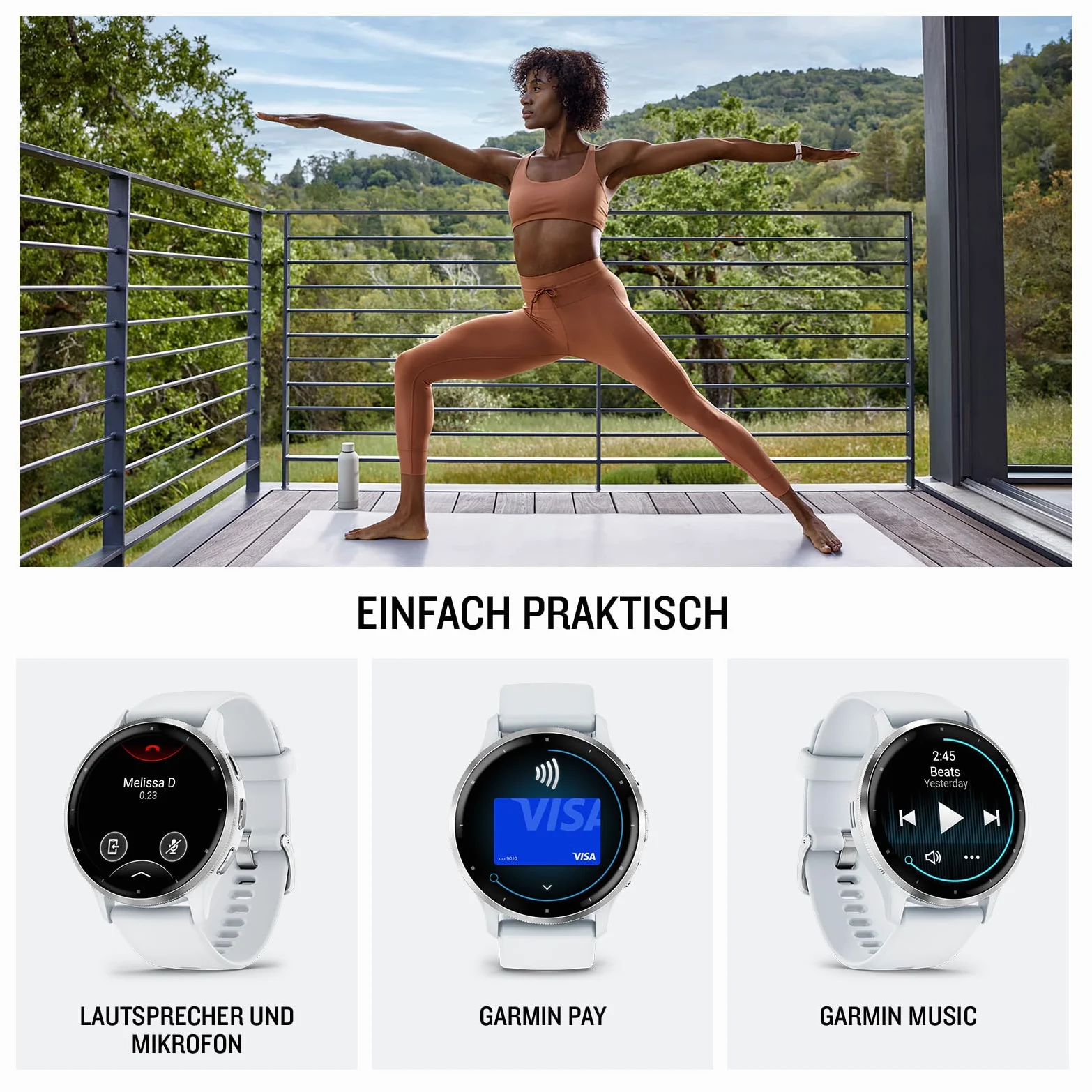 Garmin Venu 3S, 41 mm, GPS-Fitness-Smartwatch, Elfenbein/Softgold | AMOLED Display, bis zu 10 Tage Akkulaufzeit, 30+ Sport-Apps, Schlafanalyse, Garmin Music, Garmin Pay, Silikonarmband