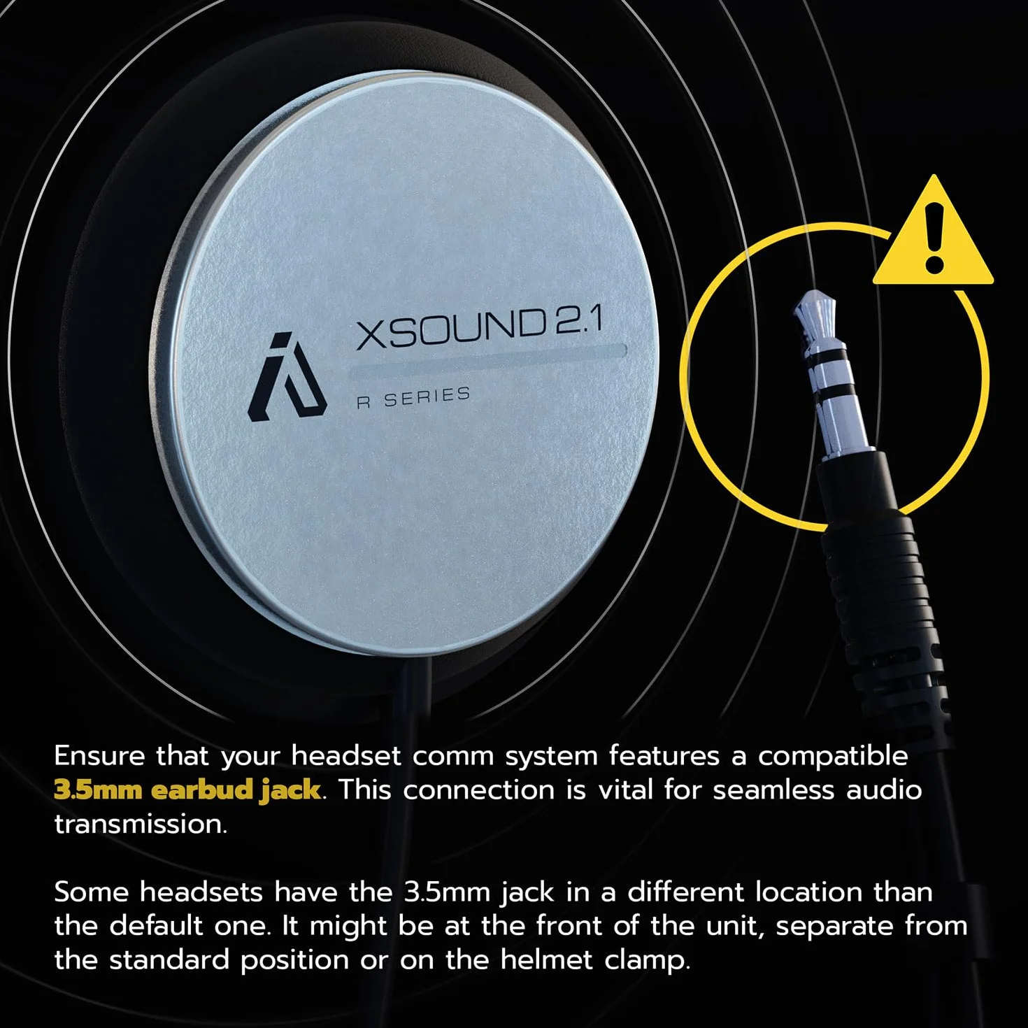 IASUS Drop-In Kopfhörer, Volle Reichweite, Audio und Bass für Helm-Kommunikatoren Mit Ohrhörer-Buchse, XSound 2.1 Lautsprecher Passen in Die Meisten Ski-, Snowboard- und Motorradhelme