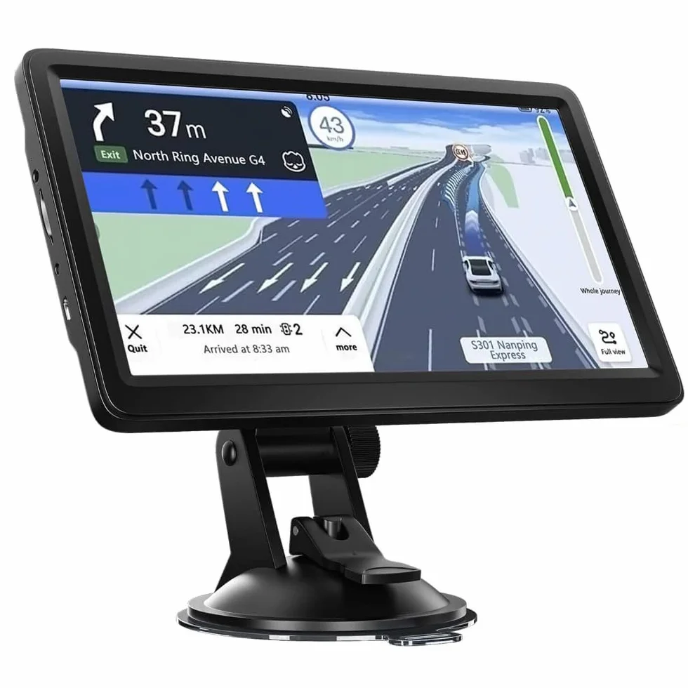 NEWFUN Navigationsgeräte für Auto,GPS LKW Navigationsgeräte,Kapazitives Display für auto 2025 Europa Karten,7 Zoll Navi für Auto,Kostenloses Karten Update,mit POI Geschwindigkeitswarnung,Sprachführung