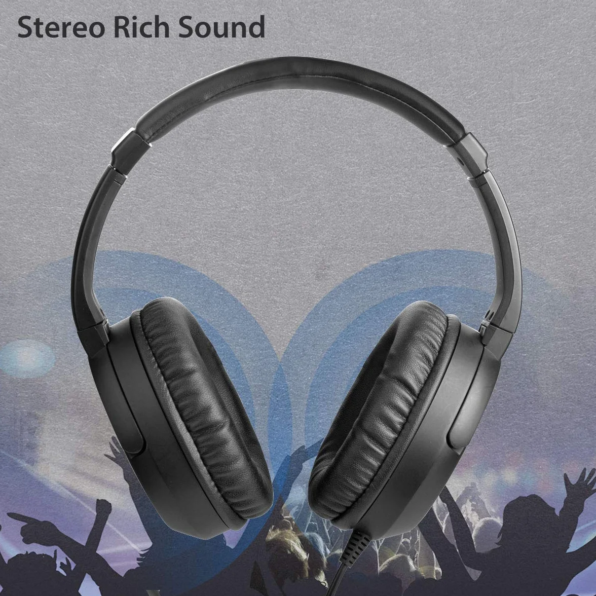 Avantree HF039 Over Ear TV Kopfhörer mit Langes Kabel (16.4 Fuß / 5M), HiFi Stereo Headset für Fernseher, mit Ohrmuscheln, 3.5mm Audio Output, mit Spiralenkabel und eingebauter Lautstärkeregelung