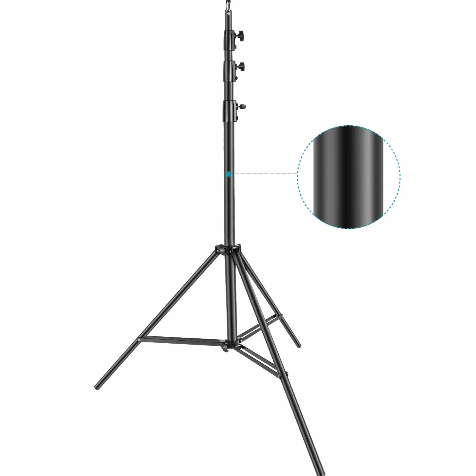 NEEWER Heavy Duty Light Stand 13ft/4m verstellbares Fotografie Stativ mit Federkissen 1/4" Schraube 22lb/10kg Schwarz