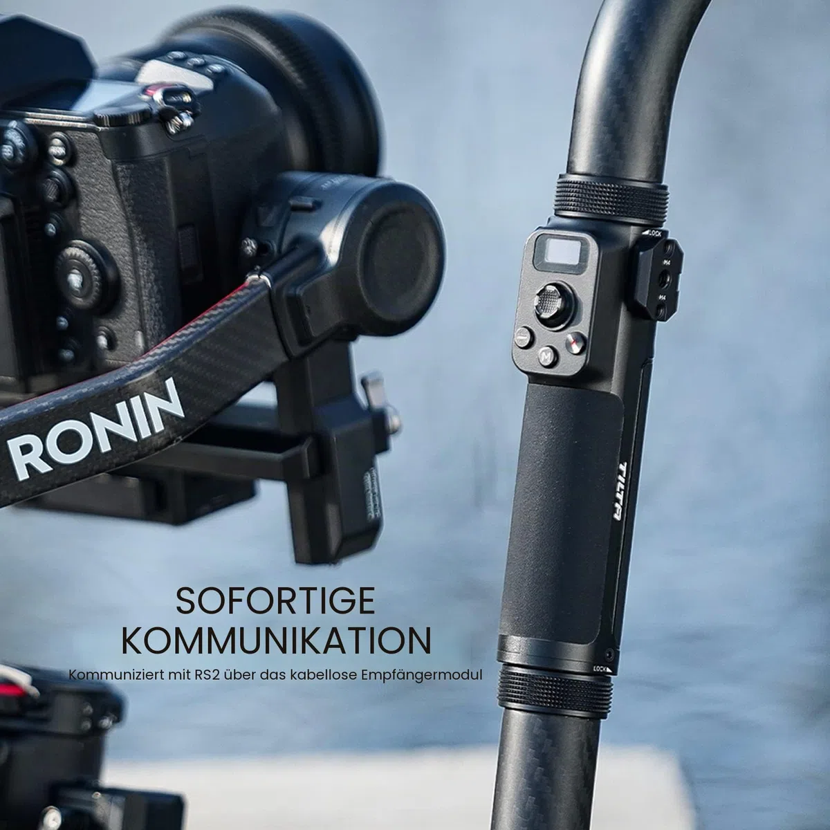 Tilta Fernbedienungsgriff für Advanced Ring Grip, Kompatibel mit DJI Ronin RS4/RS4 Pro/RS3 Pro/RS2 TGA-ARG-RCH | Kompatibel mit Ronin RS5/RS4/RS4 Pro/RS3 Pro/RS2, Steuert Start/Stopp & Fotomodus, Drahtloser Fokus