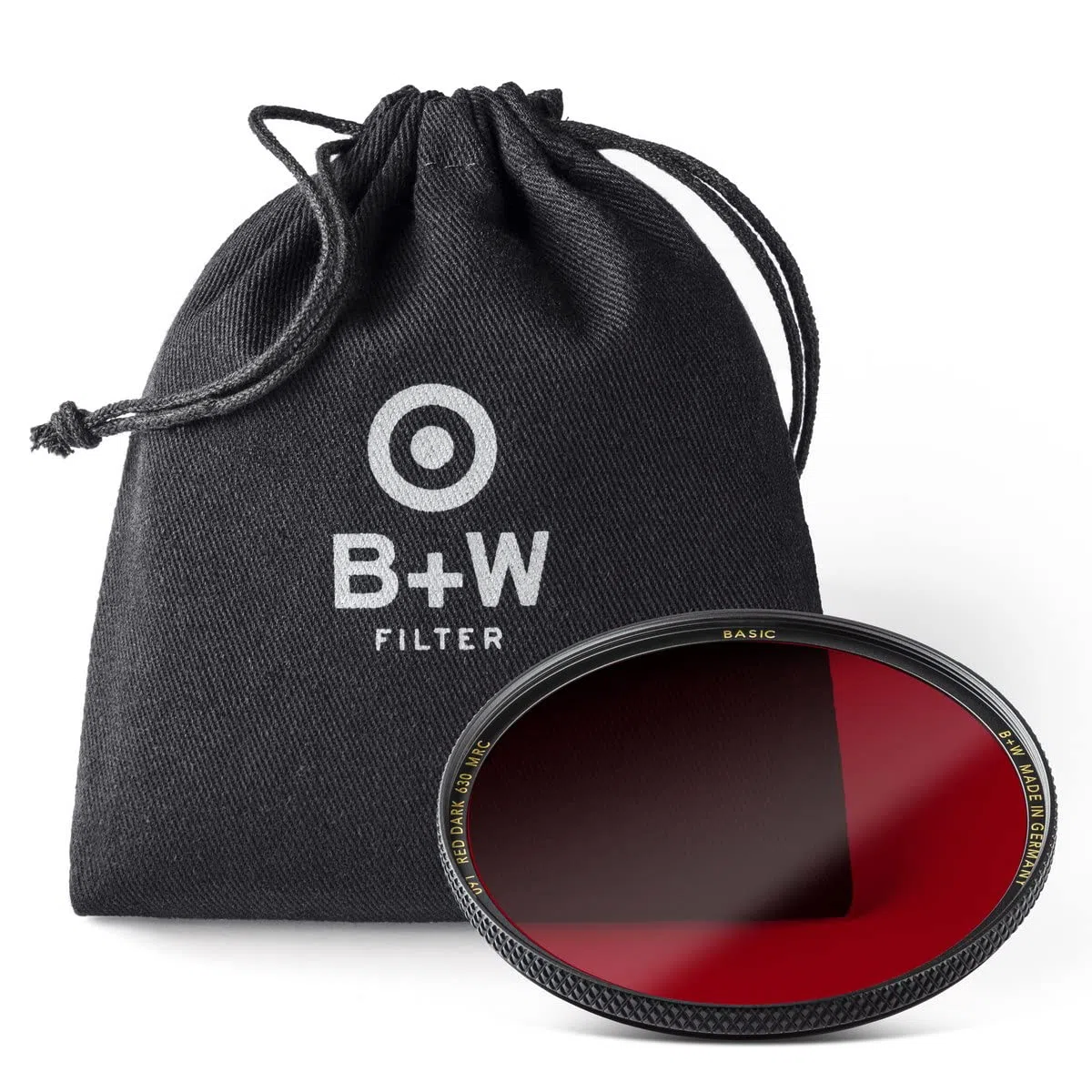 B+W Rotfilter dunkel 091 MRC Basic 62mm (16x vergütet, Professional)