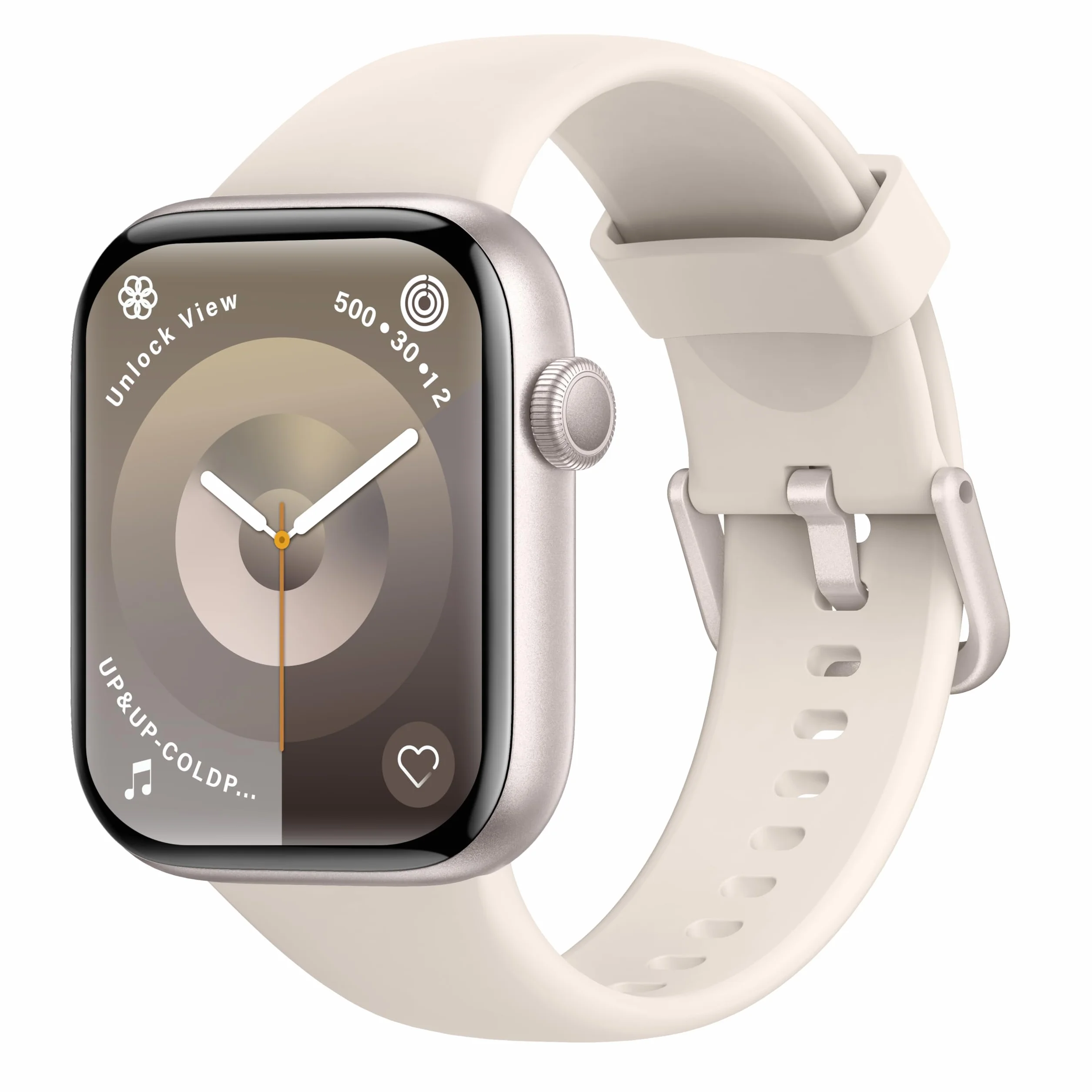 Smartwatch Damen Herren 1,85" HD Touch Fitnessuhr Telefonfunktion 140+ Sportmodi Pulsmesser Schlafmonitor Schrittzähler IP68 Wasserdicht Starlight