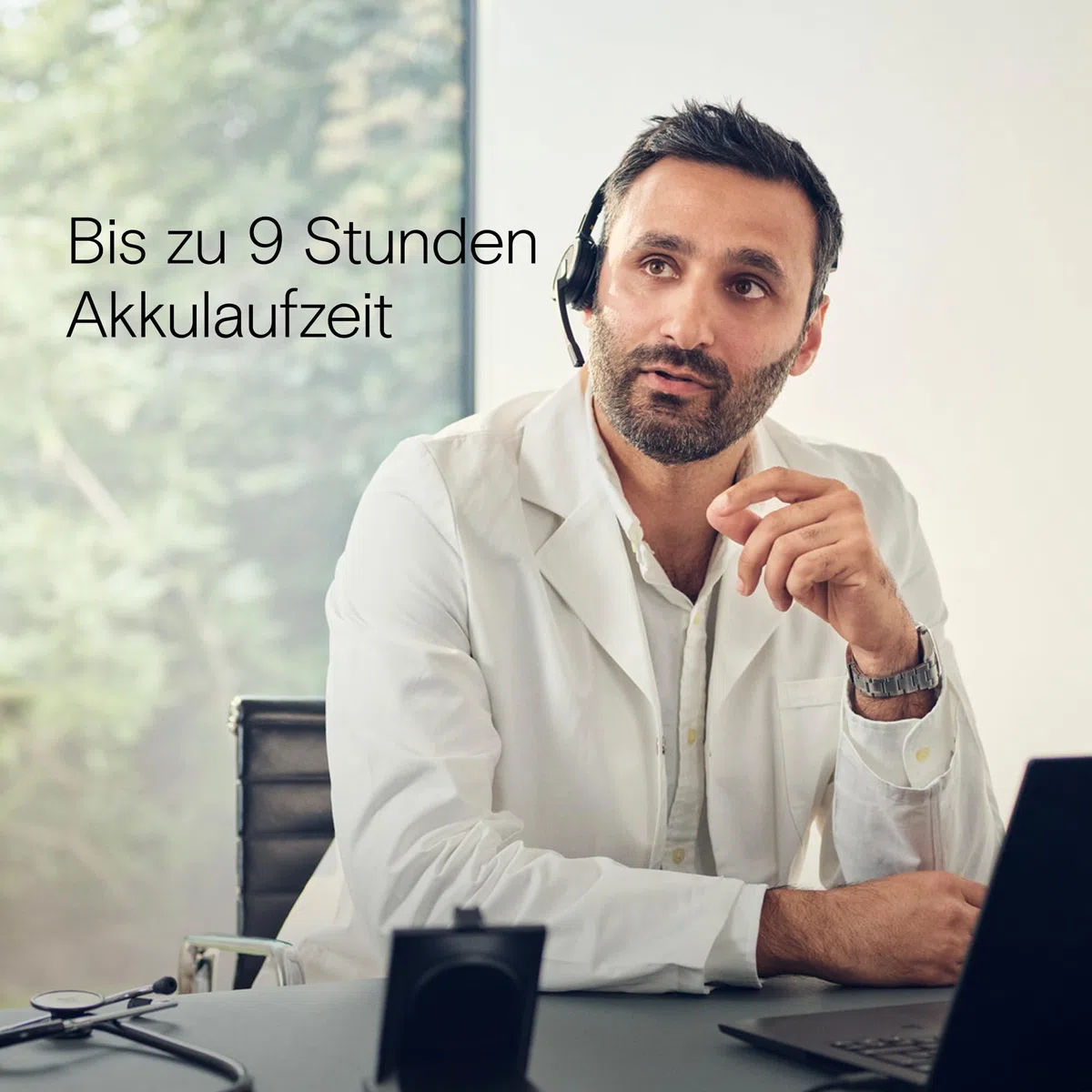 EPOS SDW 30 HS DECT-Headset - Herausragende Klangqualität, Drahtlose Bürokommunikation, Sichere DECT-Technologie, Multi-Geräte-Konnektivität, Ganztägiger