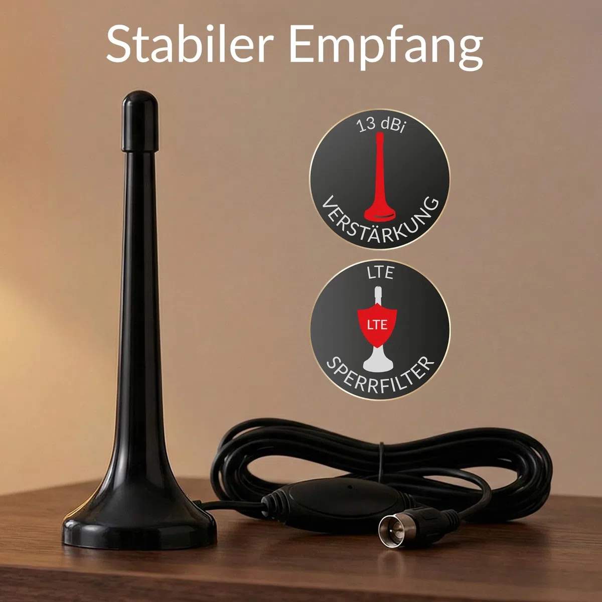 Opticum Nytrobox X DVB-T2 Receiver mit PVR Aufnahmefunktion und DVB-T Antenne Set HDMI SCART USB