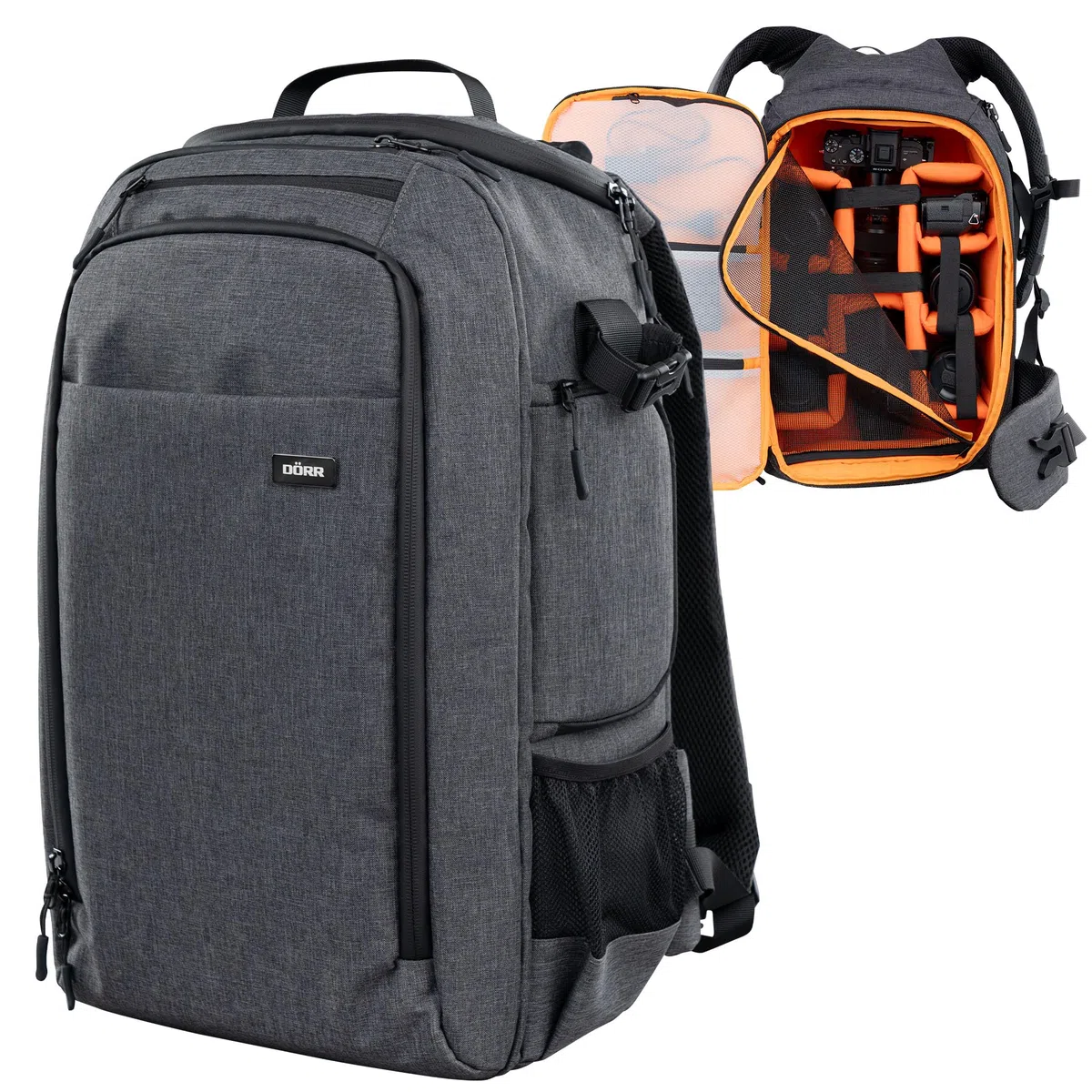 DÖRR Fotorucksack Prag Pro 20L & Prag Go 16L, Wasserdicht, Kamera-Rucksack, 16 Zoll Laptopfach, Spiegelreflex, DSLR SLR, Flexible Inneneinteilung, Stativ-Halterung, Drohnenrucksack, Robust & Leicht