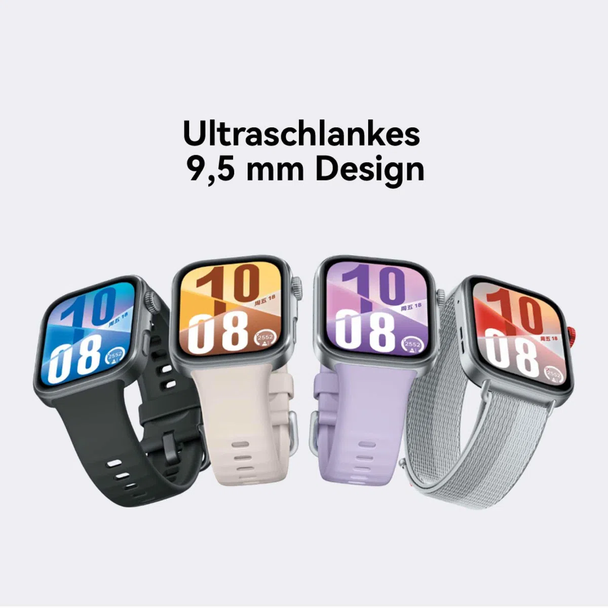 HUAWEI Watch FIT 4 Smartwatch GPS Fitness Tracker Schlaf-Tracking Gesundheitsmanagement 2000 Nits 10 Tage Akkulaufzeit 5 ATM Kompatibel Android iOS Weiß