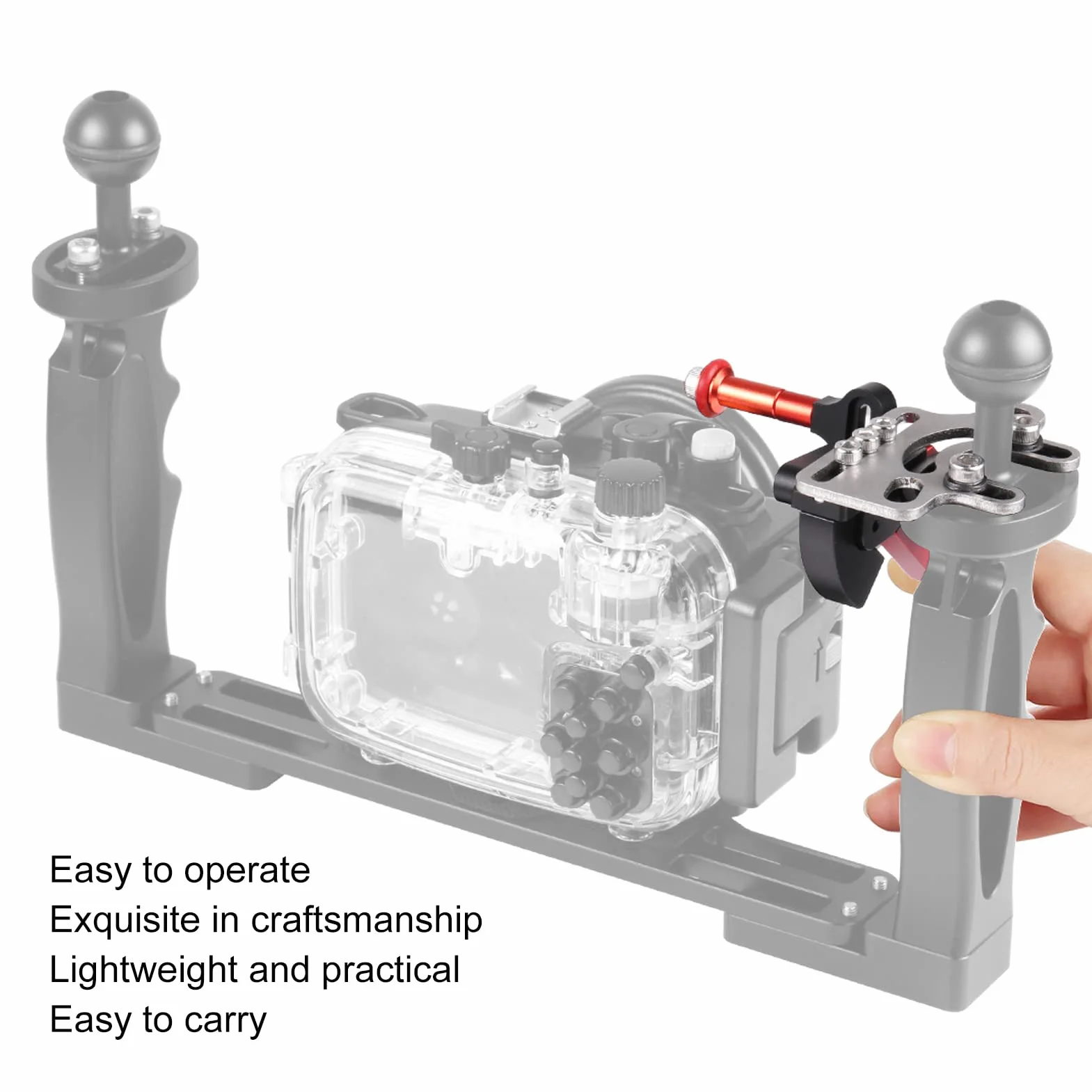 Unterwasser Auslöser Verlängerungshebel Auslösehebel Verlängerung Unterwasserkamera Kameragehäuse Griff Tragbarer Tauchtablett Stabilisator Für Die Kamera