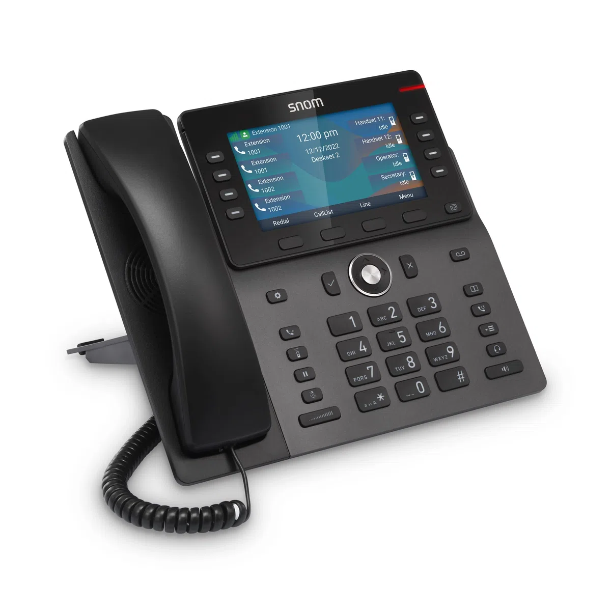 Snom M58 DECT-Mobilteil, 5" Farbdisplay, SIP, Schwarz, 00004631 | HD-Audio Schnurlostelefon für M500-System, 5-Zoll-Touchscreen, SRTP/TLS-Verschlüsselung, Home Office & KMU, 3 Jahre Garantie