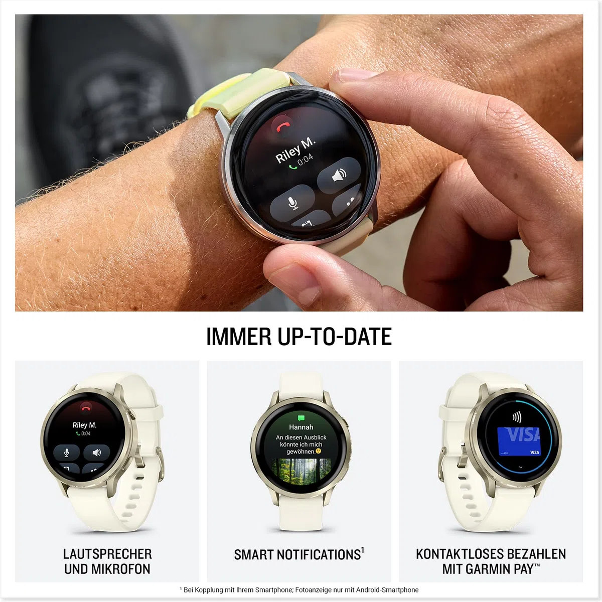 Garmin Venu 4 41mm Fitness-Smartwatch 1,2" AMOLED Touchdisplay 10 Tage Akkulaufzeit 80+ Sport-Apps EKG Health Status
