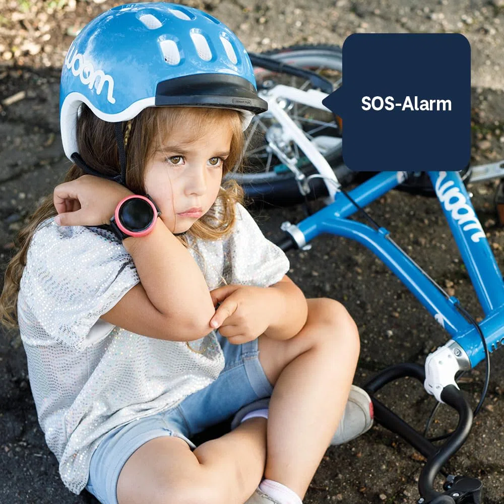 ANIO 6 Kinder-Smartwatch - mit GPS Tracker & SIM, Anrufe, Nachrichten, SOS, Schulmodus, Schrittzähler - ohne SIM-Karte, blau