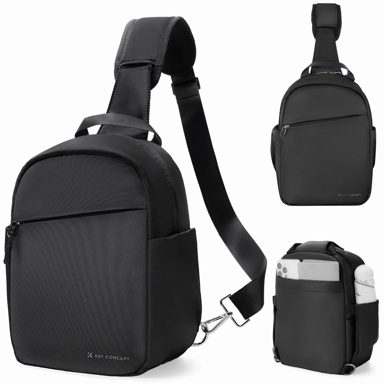 K&F CONCEPT Kameratasche, Kamera Sling Tasche Schultertasche Fotorucksack Klein, Wasserdichter Kamerarucksack, Verstellbarer Schultergurt Kamera Rucksack für DSLR/SLR Kamera Objektiv