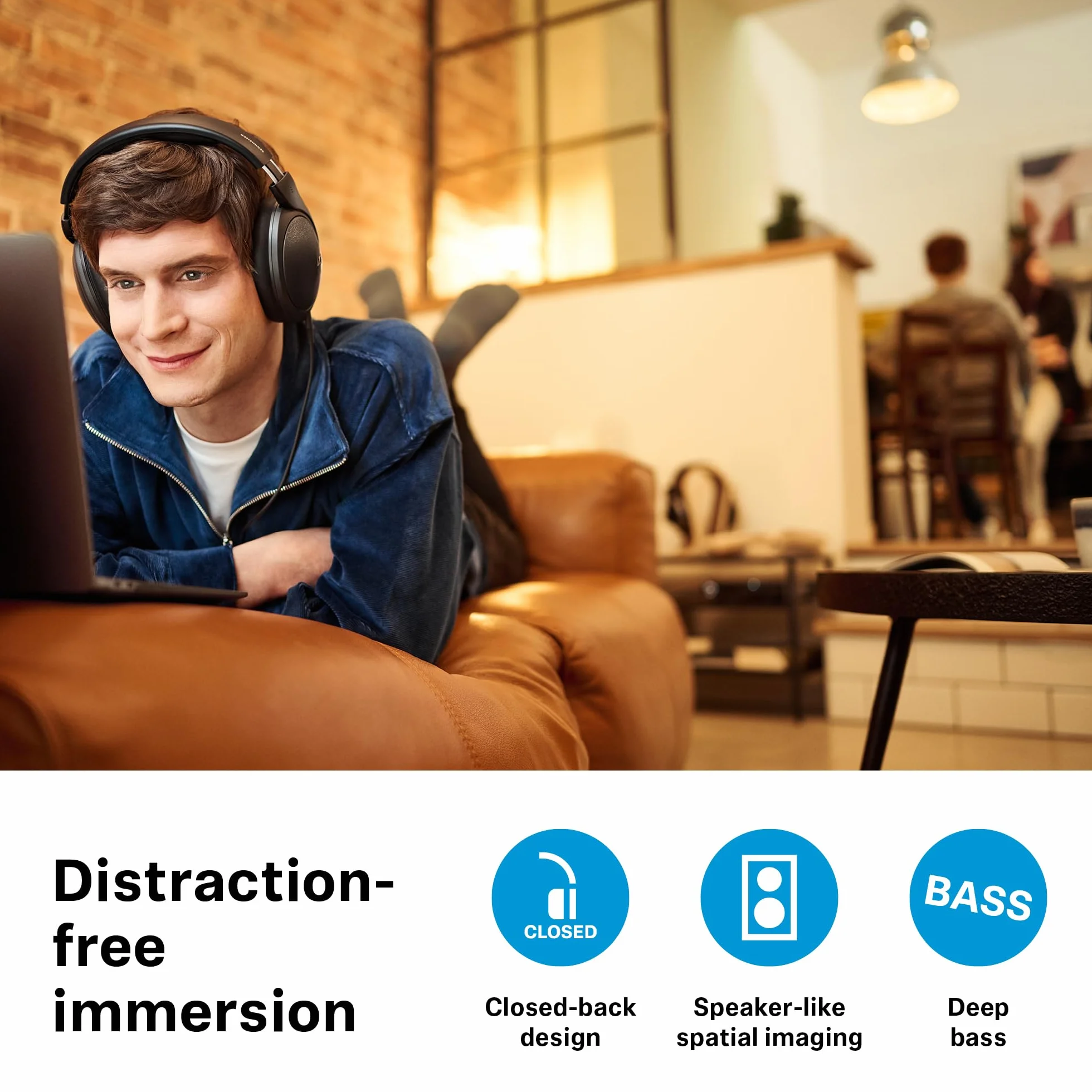 Sennheiser HD 620S geschlossene Kopfhörer - audiophiler Stereo Sound mit lautsprecherähnlichem Raumgefühl und optimiertem Surround für immersiven Klang - mit Kabel, schwarz