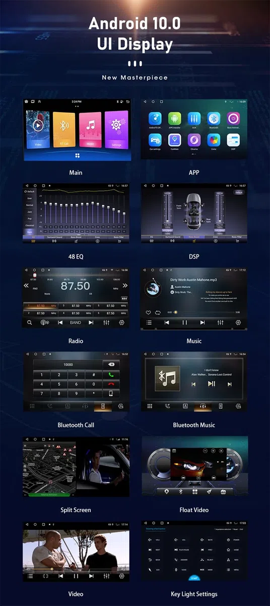 Android Auto Stereo GPS Navigation Für Toyota Estima ACR30 2000-2005, mit Rückfahrkamera Unterstützt Auto Radio Multimedia MP5 Bluetooth Lenkradsteuerung,K7
