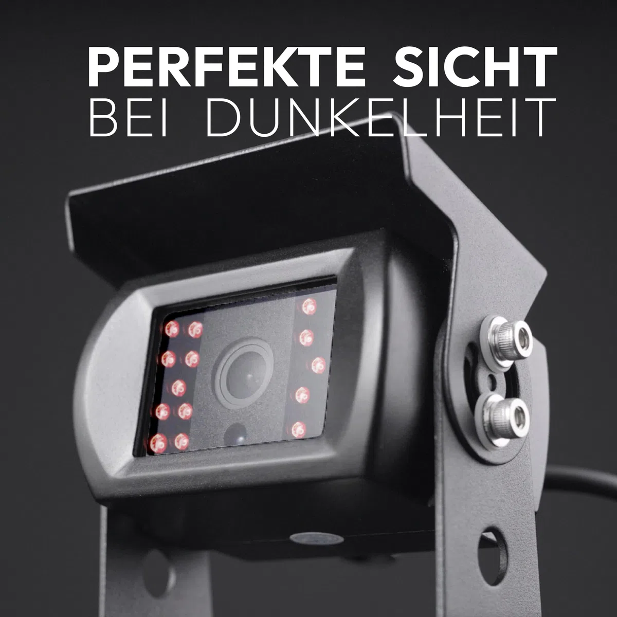 VSG24 7“ Evolution HD Funk Rückfahrsystem für Wohnmobil & LKW, KFZ Set kabellos inkl. Rückfahrkamera + Monitor, einfach zum DIY Nachrüsten 12V-24V, Kamera digital, Auto Rückspiegel Einparkhilfe