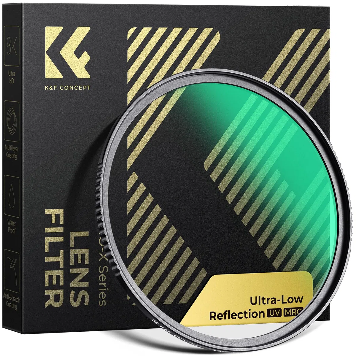 K&F CONCEPT Ultra-niedrige Reflexion UV Filter 82mm Schutzfilter (Nano Xcel)