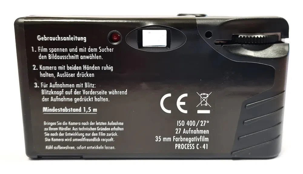 2X 1A PHOTO PORST Einwegkamera Edition Liebe & Love & Herzen, mit Blitz, Batterien und Film (2er Pack, je 27 Aufnahmen)