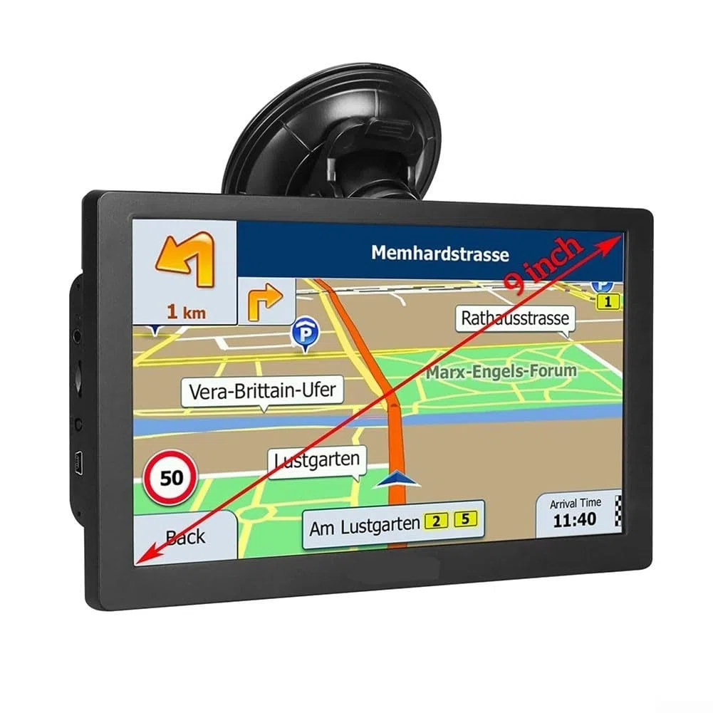 9 Zoll LKW-Navi GPS-Navigator für Nutzfahrzeuge LKW Bus Wohnmobil mit Offline-Europa-GB-Karten und lebenslangen Updates bis 2025 (IN EUROPA)
