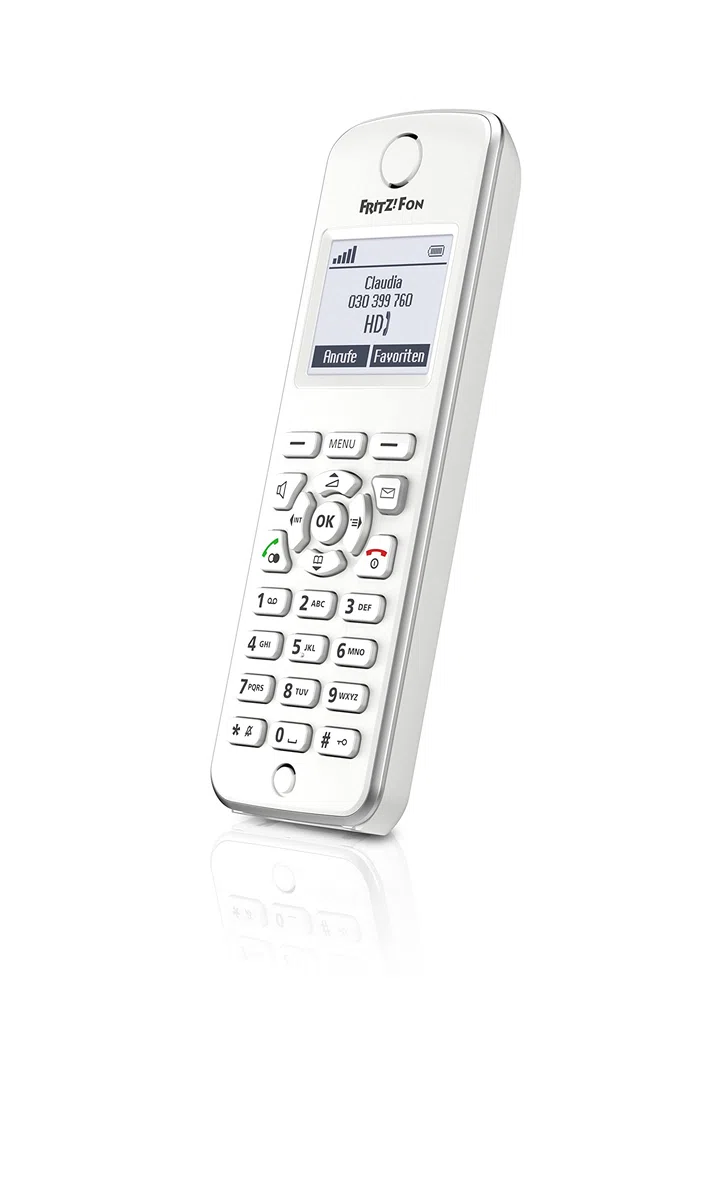 FRITZ!Fon M2 DECT-Komforttelefon (für FRITZ Box Monochromes Display, HD-Telefonie) deutschsprachige Version