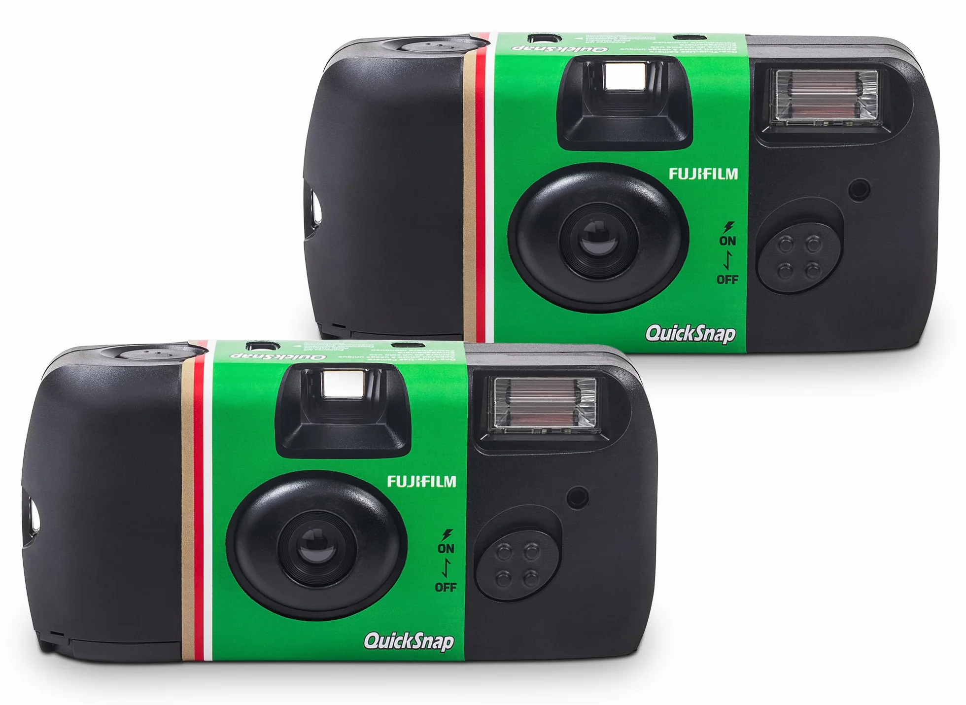 FUJIFILM QuickSnap Einwegkamera mit Blitz ISO 400 35mm 27 Aufnahmen 2er Pack