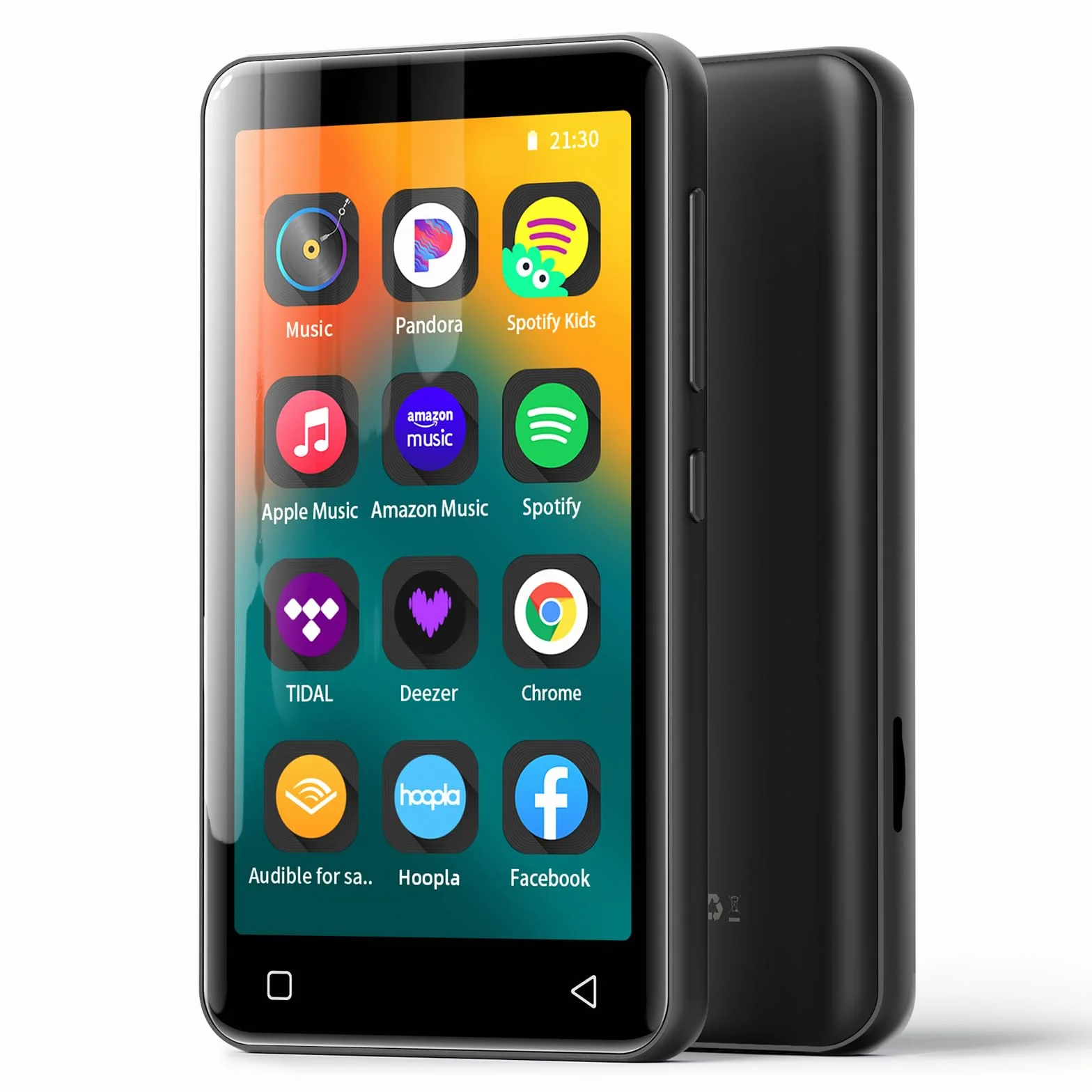 innioasis 80 GB MP3-Player mit Bluetooth und WLAN, MP3-Player, Amazon-Musik, hörbar, Apple Music, 4 Zoll Touchscreen, Android-Streaming, MP3, MP4-Player für Kinder (schwarz)