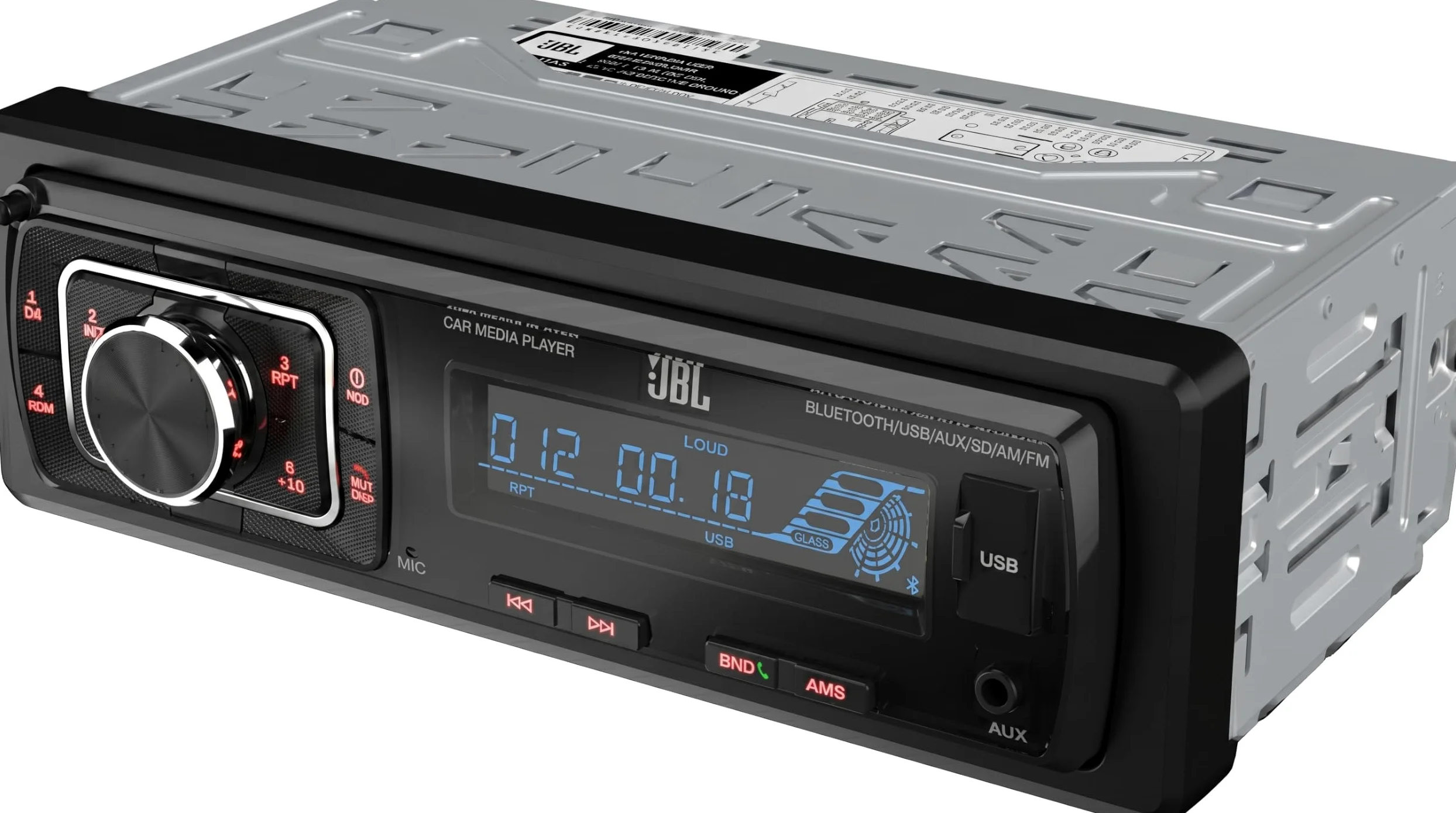 JBL Autoradio Bluetooth Celebrity 150 von Harman Kardon, 1 DIN 4 x 50W AM/FM Radio Mit Bluetooth Streaming und Freisprecheinrichtung für Auto mit Abnehmbares Display, USB, SD, AUX und 2 RCA Ausgänge