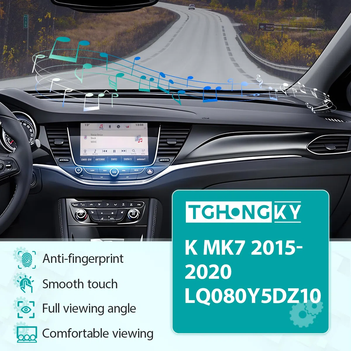 LCD Display Für Opel Astra K Mk7 2015-2020 Touchscreen Monitor Für Vauxhall Navi 900 Intellilink Schiffe Radio Display Für LQ080Y5DZ10 Media Bildschirmersatz LCD Bildschirm 8 Zoll XX