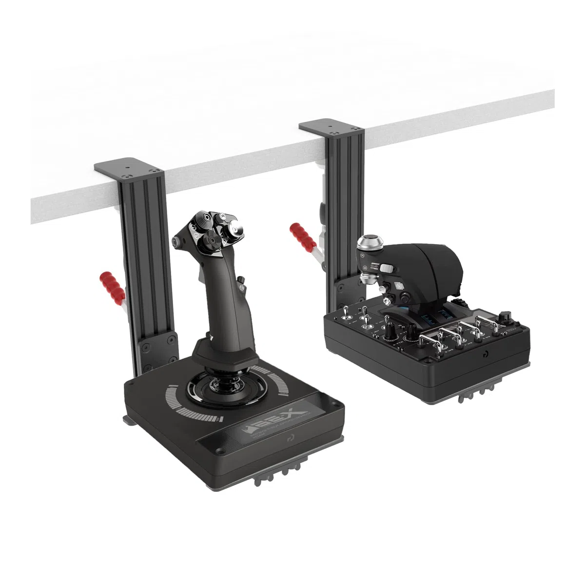 Hikig Desktop-Halterung für Logitech, Thrustmaster und VKB Hotas Joysticks, kompatibel mit X52/X52 Pro/X56/X56 Rhino und mehr, 2 Stück