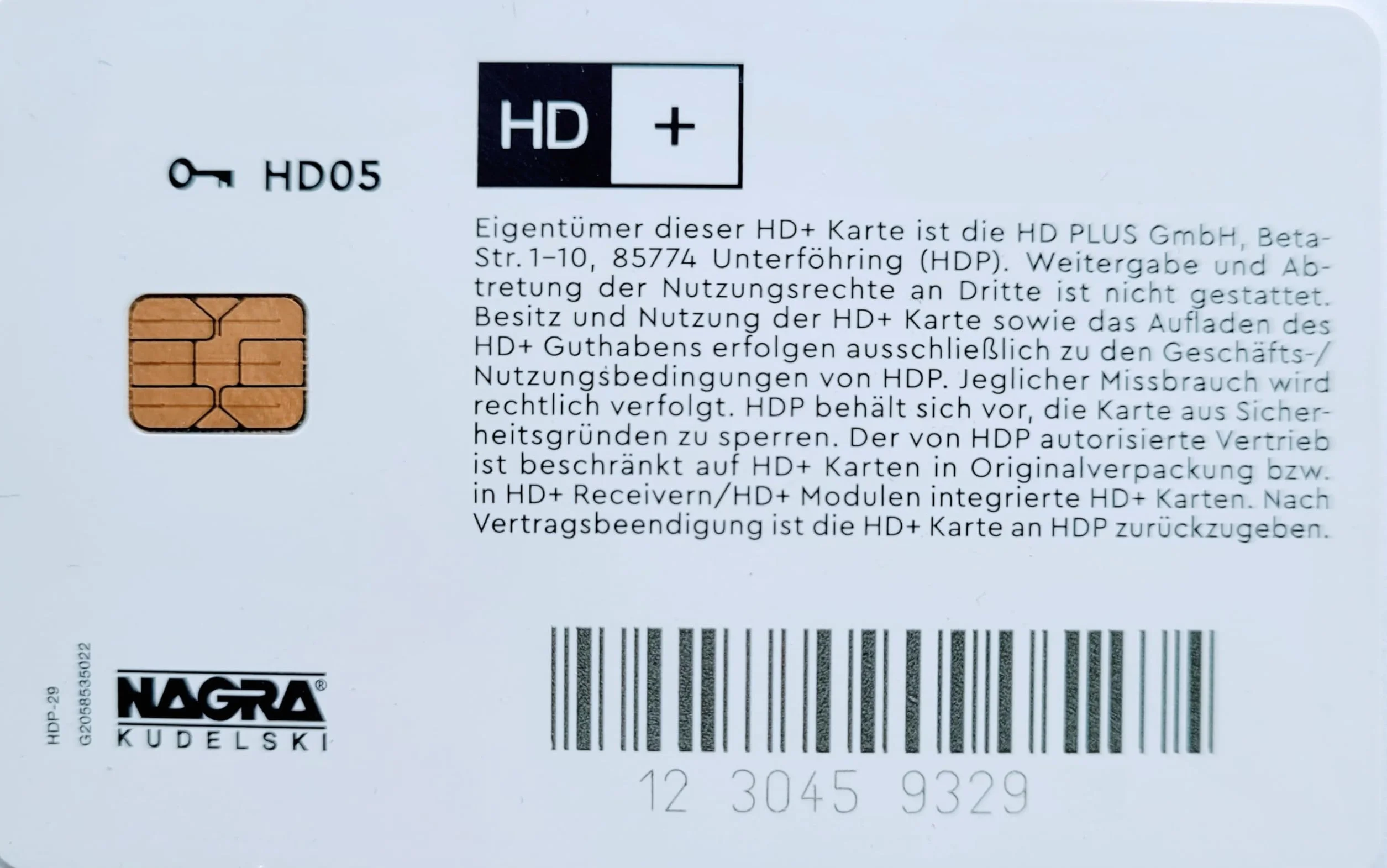 HD-Plus HD+ Karte 12 Monate