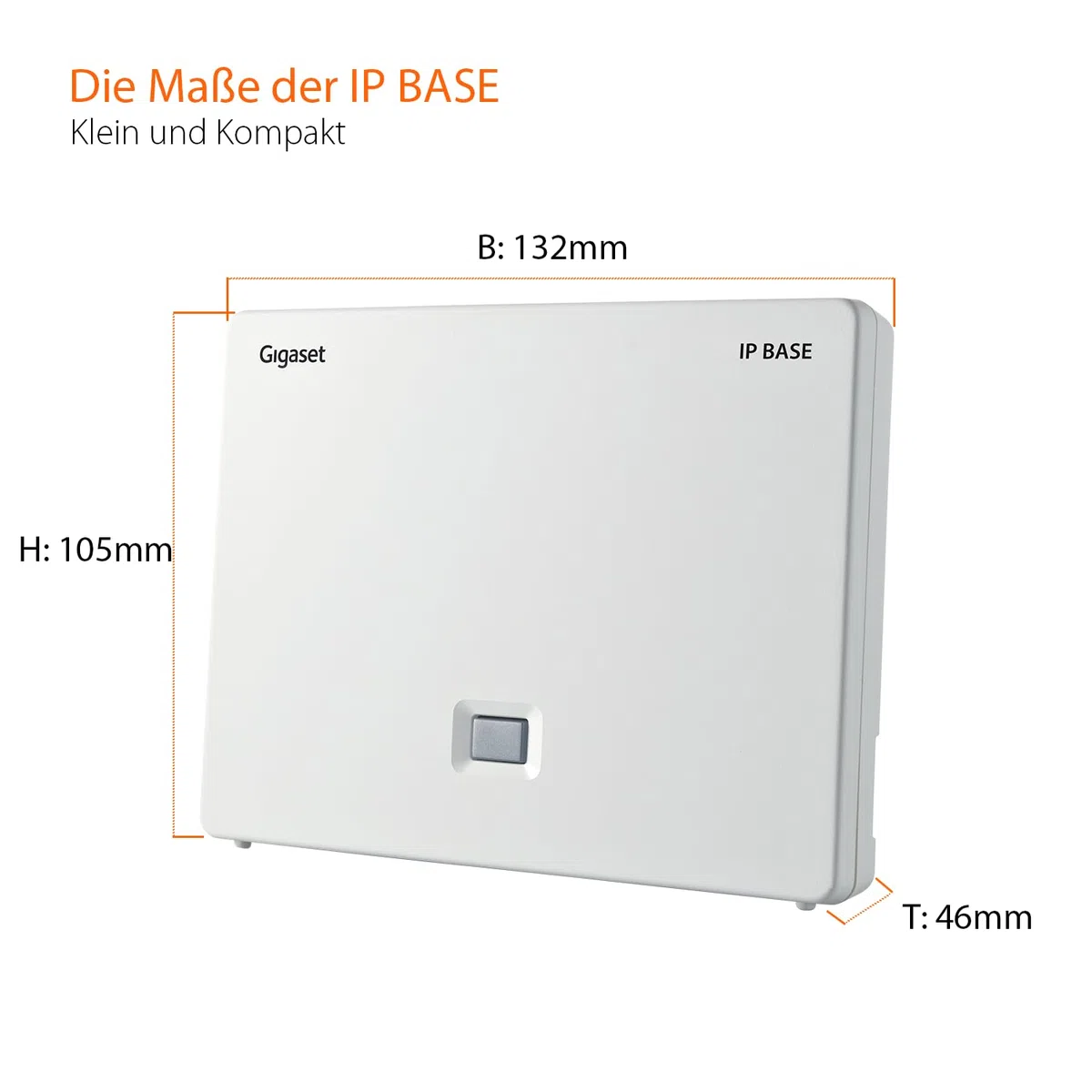 Gigaset IP Base - DECT-Basis-Station für Ihr eigenes Kommunikationssystem - unterstützt 6 Mobilteile - Zugriff auf Google und Office 365-Kontakte - zentrales Telefonbuch - 3X Anrufbeantworter, weiß