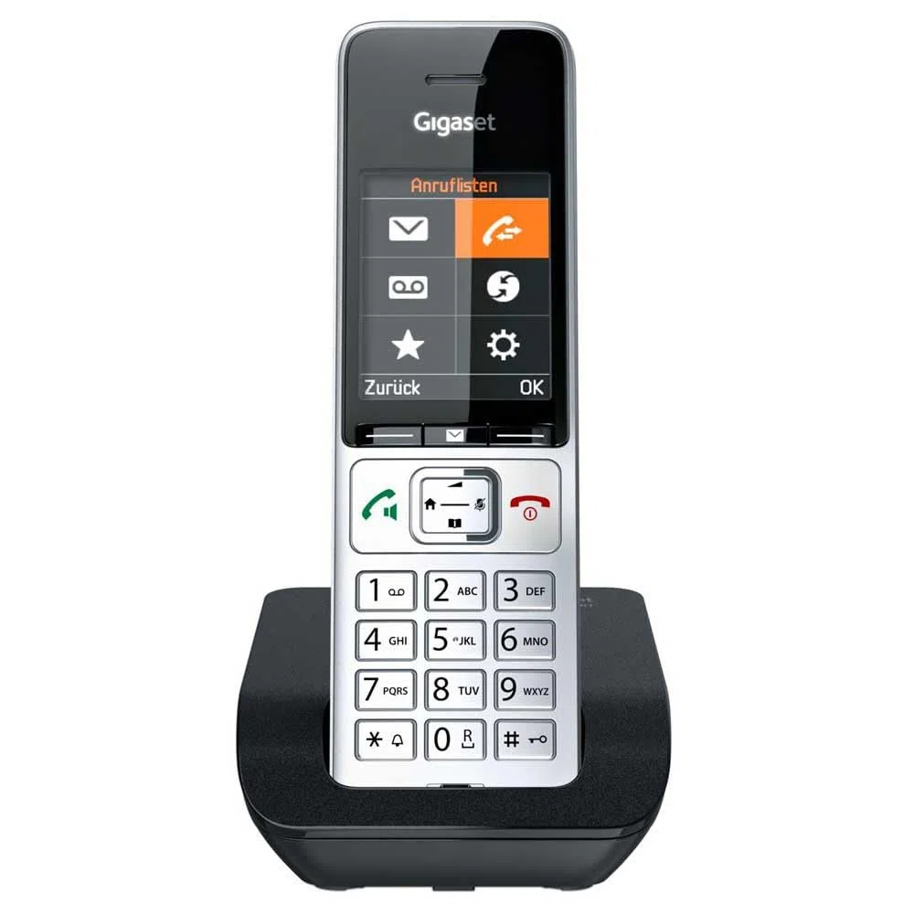 Gigaset Comfort 500 analoges Telefon, Silber/schwarz