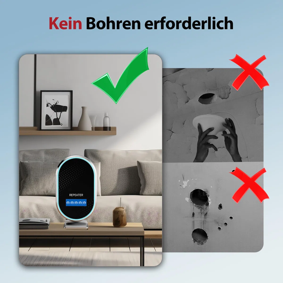 Mobilfunk Verstärker für Haus und Büro, 5G 4G LTE Band 1/3/7/8/20 Handy Signalverstärker Empfangsverstärker Mobilfunk Repeater für Alle Deutschen Netzbetreiber Vodafone O2 Telekom T-Mobile E-Plus