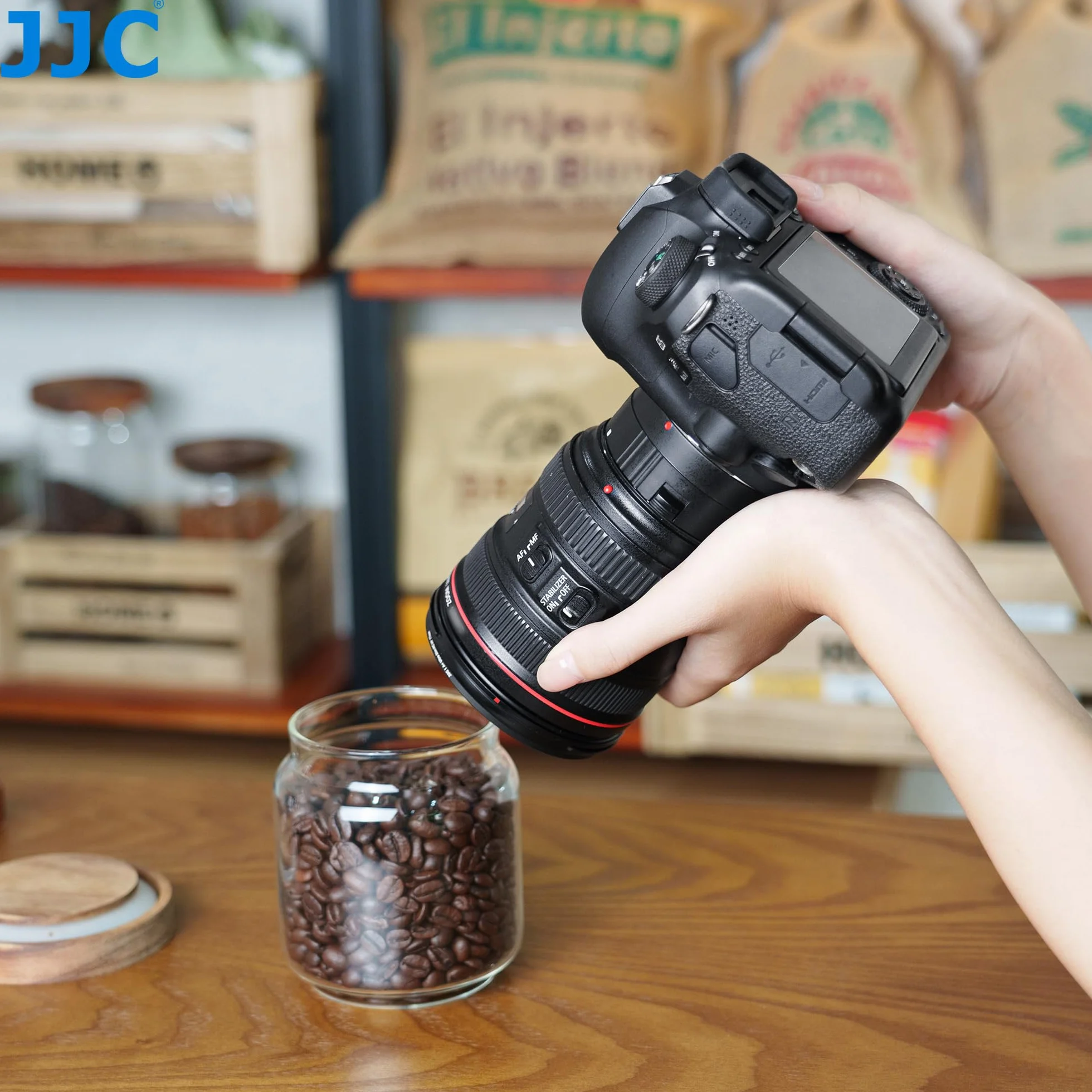 JJC Autofokus (AF) Makro-Verlängerungsrohr mit TTL-Belichtung für Nahaufnahmen für Canon EF/EF-S Mount DSLR & SLR Kameras und EF/EF-S Mount Objektive (12mm/25mm Set)