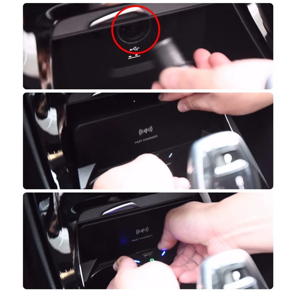 Kabelloses Auto Ladegerät für BMW X1 2016-2022 / BMW X2 2020-2022 | 15W Wireless Schnellladendes Handy-Ladegerät für BMW X1 X2 Center Console-Zubehörfeld, Geschenk für BMW X1-Besitzer