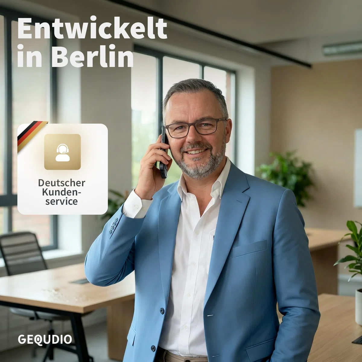 GEQUDIO GW-20 WLAN IP Telefon schnurlos | Wi-Fi 6 Modul, WLAN Roaming, IP67 wasserdicht, Bluetooth, Edition 2026