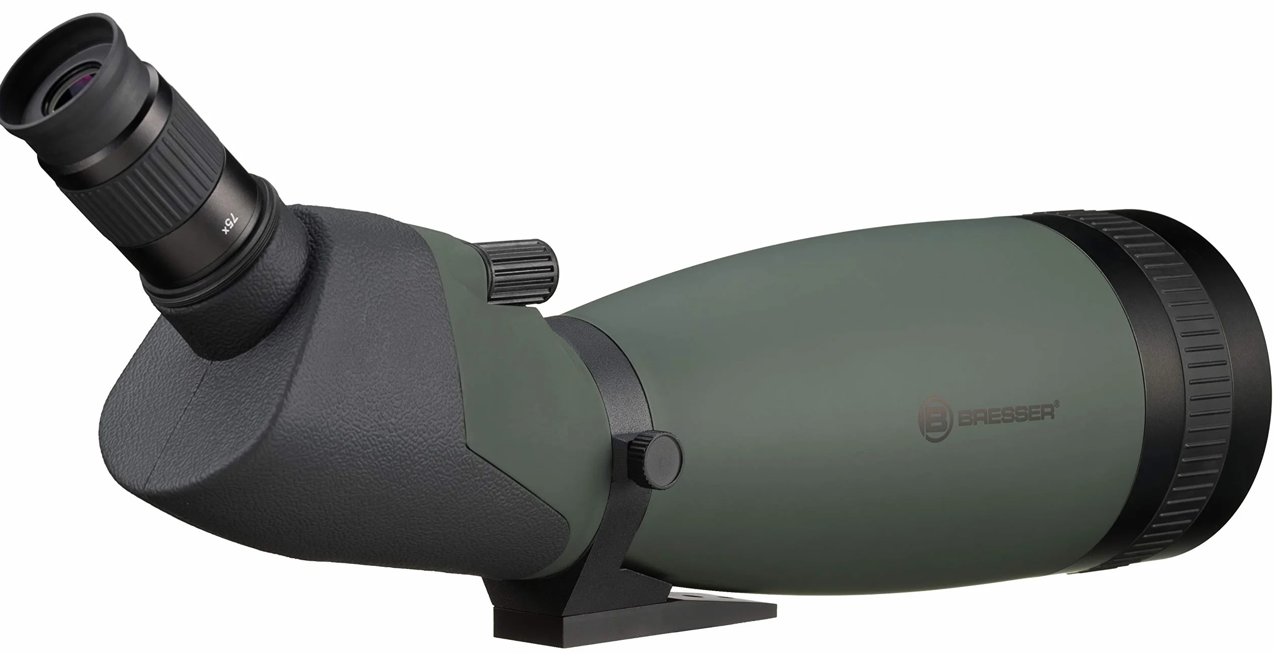 Bresser Spektiv Pirsch 25x-75x100, wasserdicht mit stufenloser Zoomfunktion und voller Mehrschichtvergütung, inklusive Sonnenblende und Bereitschaftstasche