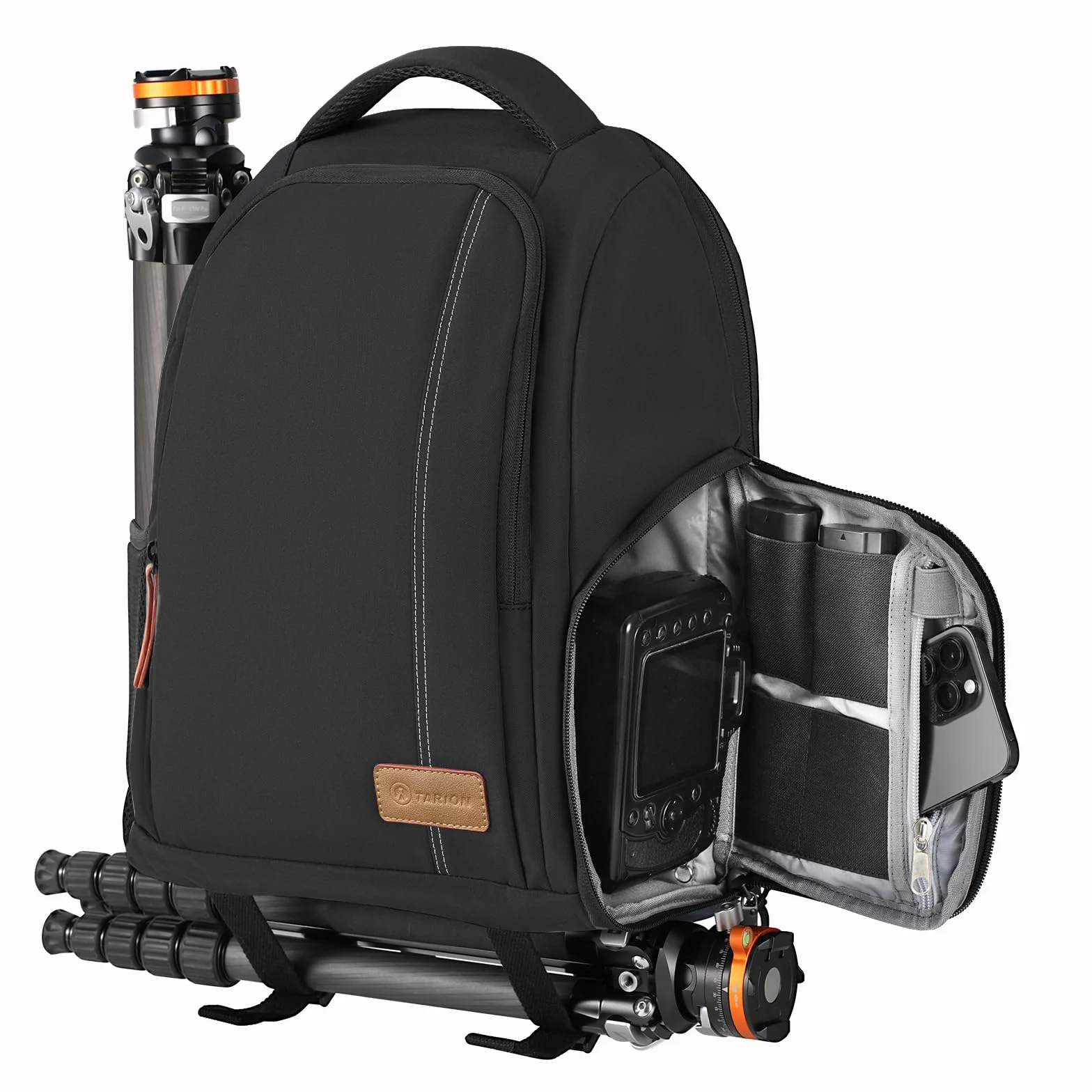 TARION Kamerarucksack Spiegelreflex Fotorucksack Wasserdicht Leicht und Kompakt Klein DSLR Rucksack mit 15 Zoll Laptopfach und Regenhaube