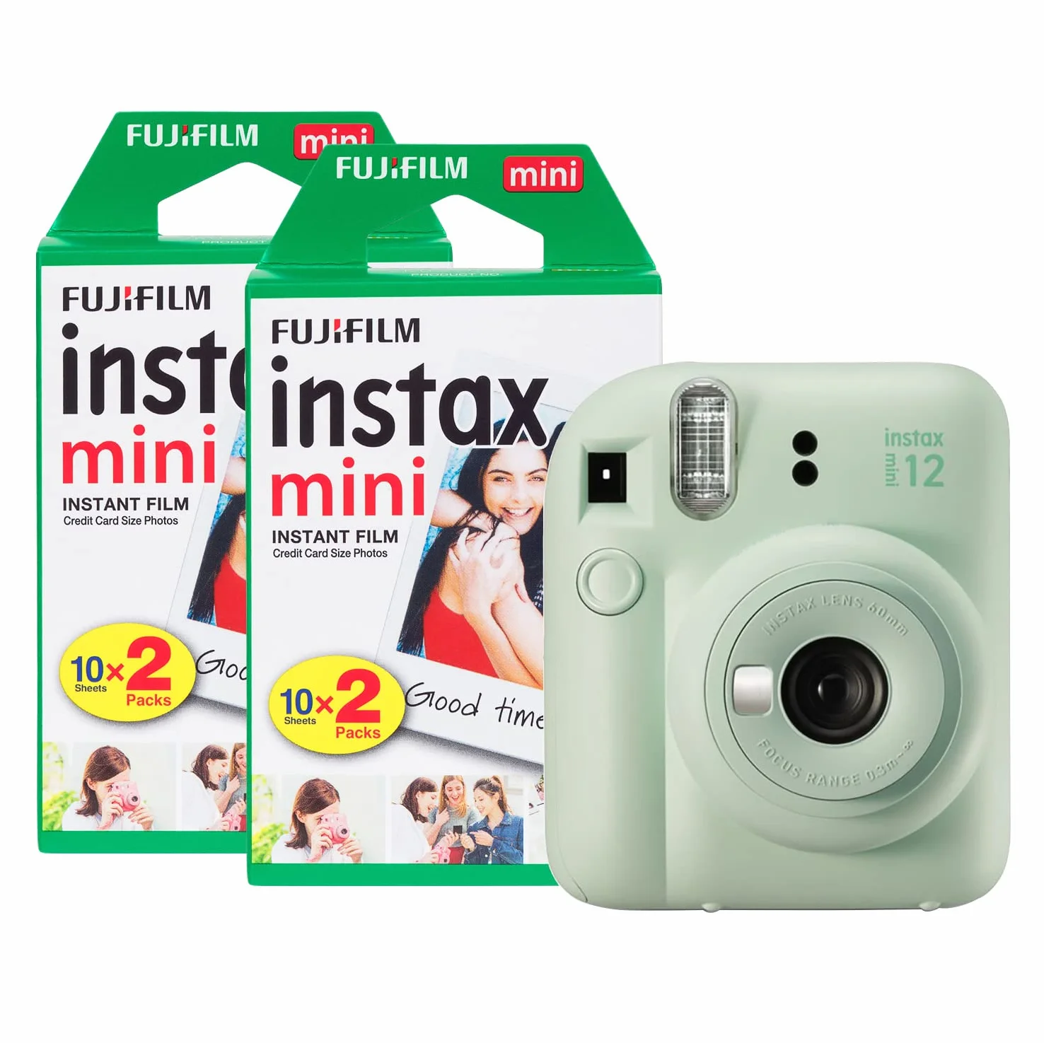 Fujifilm Instax Mini 12 Sofortbildkamera 40 Aufnahmen Minzgrün