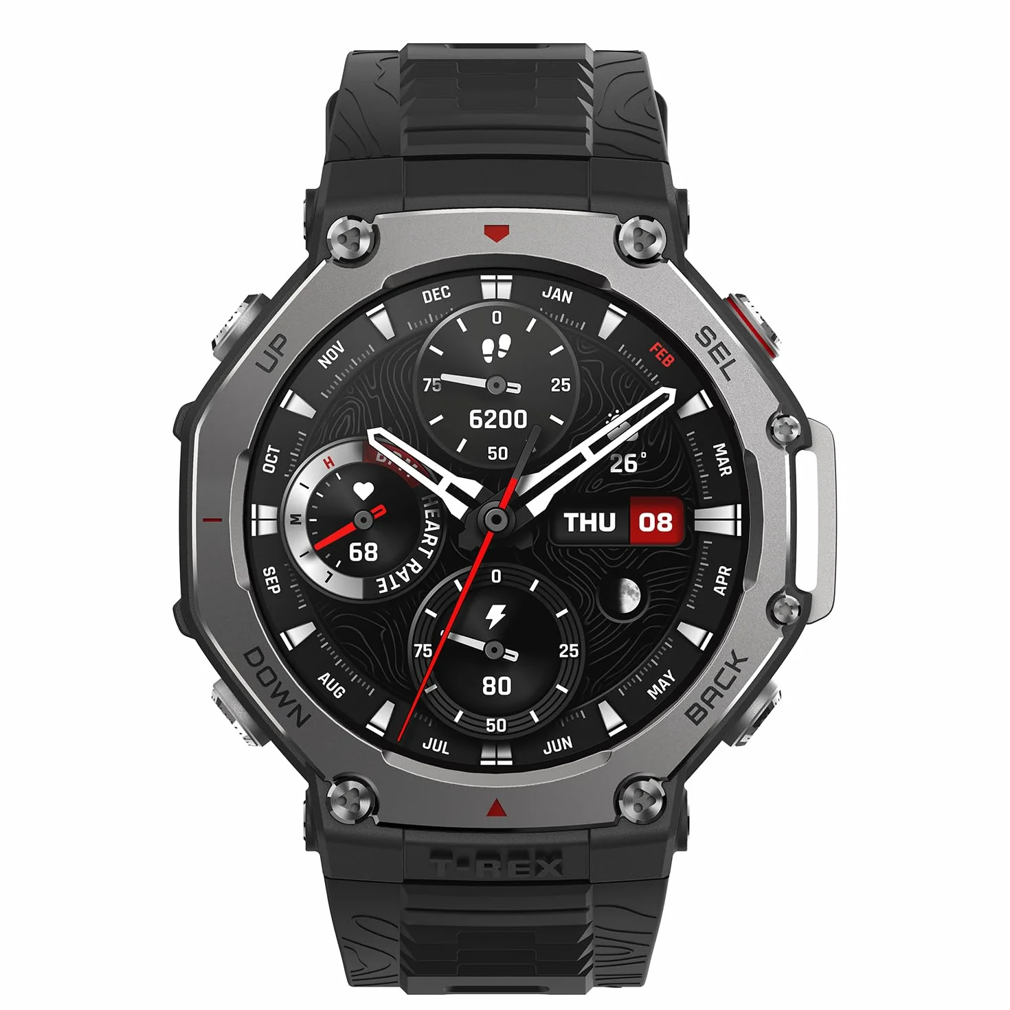 Amazfit T-Rex 3 Outdoor Smartwatch 48mm AMOLED Display, Offline Karten & Navigation, Dual Band GPS, 27 Tage Akkulaufzeit, NFC Zahlung, 170+ Sportmodus, 45m Freitauchen