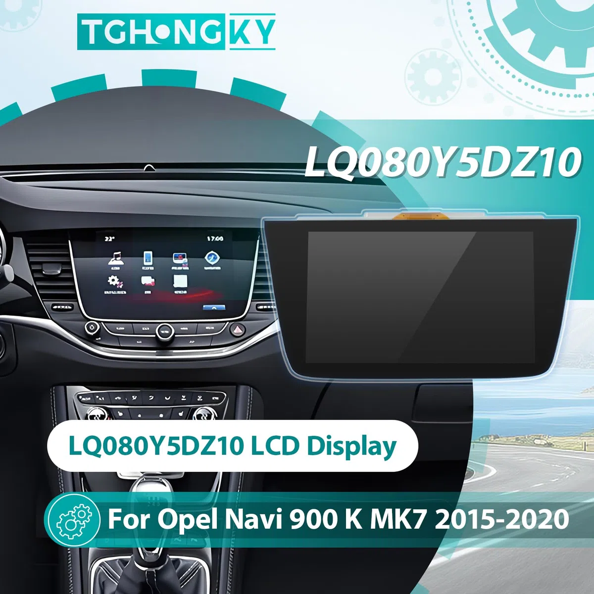LCD Display Für Opel Astra K Mk7 2015-2020 Touchscreen Monitor Für Vauxhall Navi 900 Intellilink Schiffe Radio Display Für LQ080Y5DZ10 Media Bildschirmersatz LCD Bildschirm 8 Zoll XX