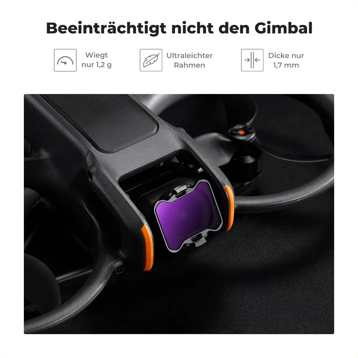 K&F CONCEPT Avata 2 ND Filter Set, ND8 ND16 ND32 ND64 Filter 4 Stück kompatibel mit DJI Avata 2