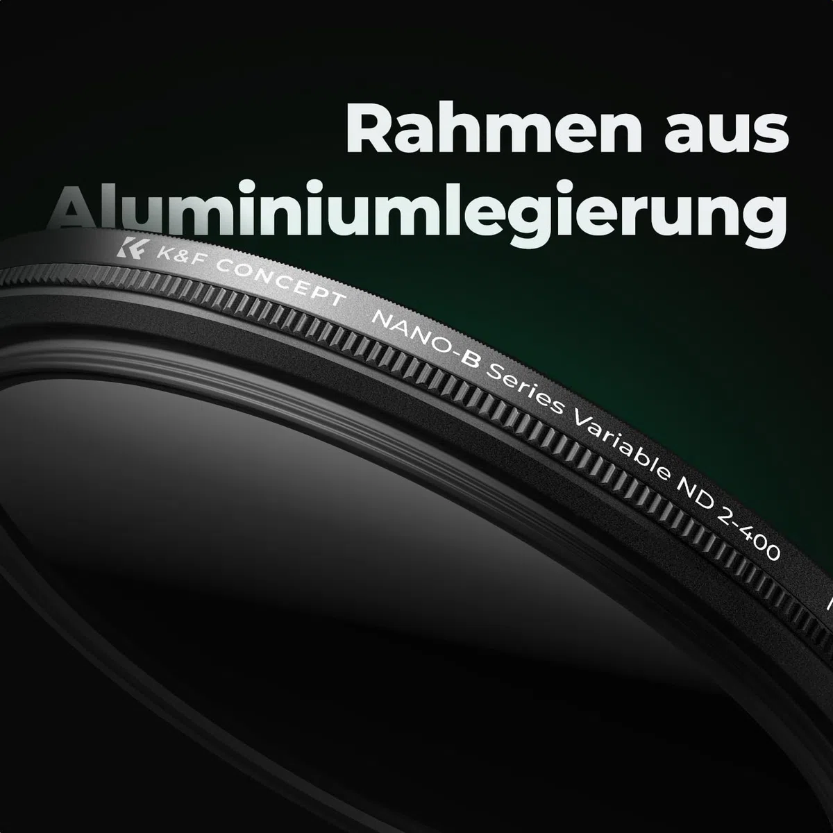 K&F CONCEPT 67mm ND Filter Variabler Graufilter ND2-ND400 (1-9 Blendenstufen) mit DREI Reinigungstücher für Landschaftsfotografie（Nano-Basic Serie）
