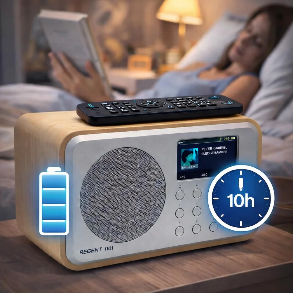 Ferguson Regent i101 Internetradio WLAN Radio mit Bluetooth FM/DAB/DAB+ Radio UKW, Radiowecker, Equalizer, Farbdisplay, USB, AUX IN, Line Out,UPnP, Sleep Timer, App-Steuerung, Fernbedienung