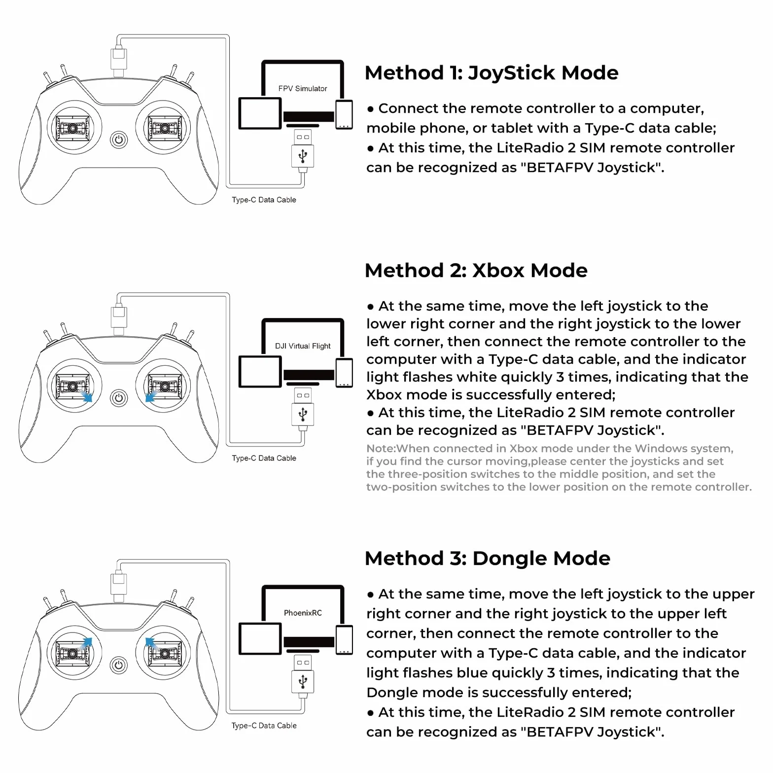 BETAFPV LiteRadio 2 SIM Drone Flight Simulator Controller for FPV Beginner Pilots Training, Support Most Systems Platforms like DRL/Uncrashed/VelociDrone/Phoenix RC/TryP/Aerofly RC 8 - Mode 2/Gray