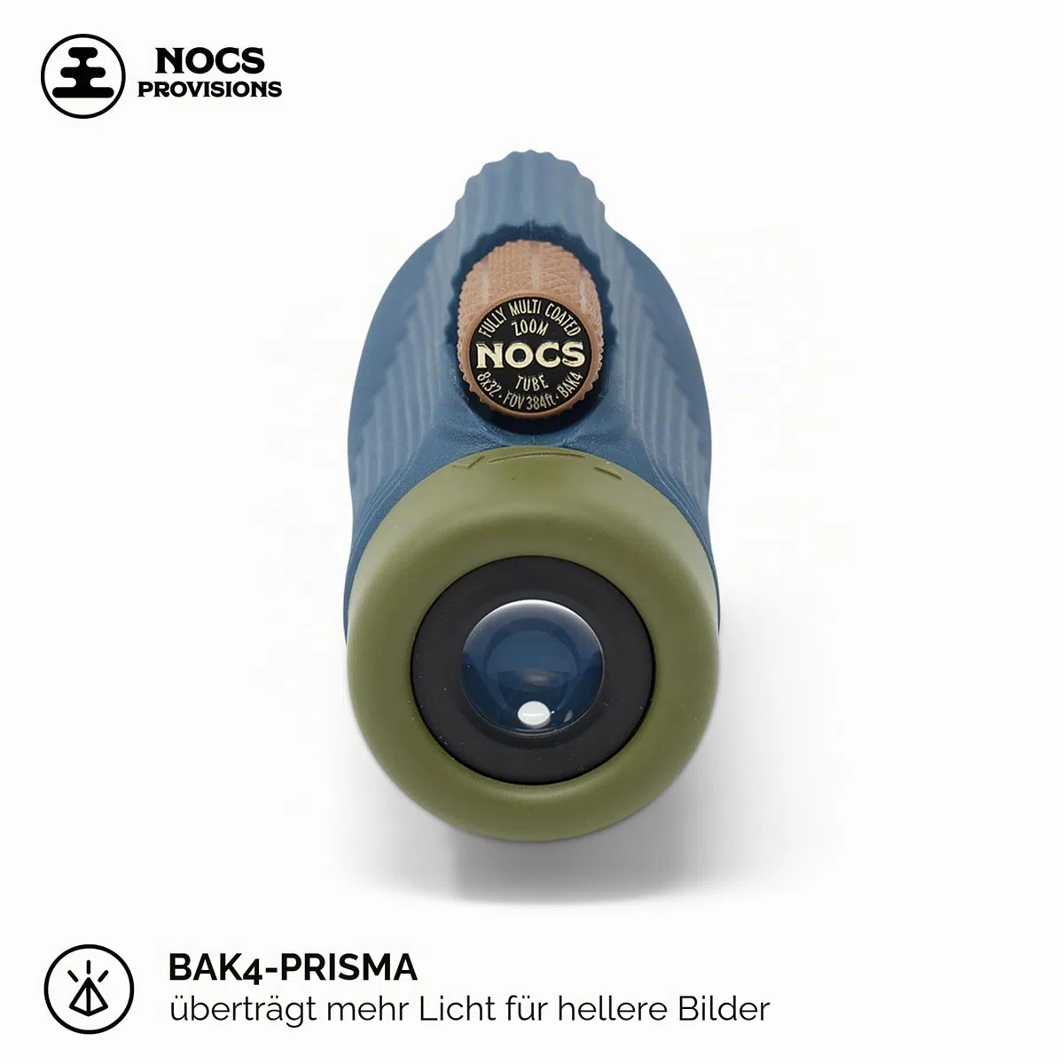 Nocs Provisions Zoom Tube 8x32 Monokular-Teleskop | Leicht, kompakt, 8-fache Vergrößerung, breites Sichtfeld für Vogelbeobachtung, Jagd, Wandern und andere Outdoor-Aktivitäten - Indigo Blue II
