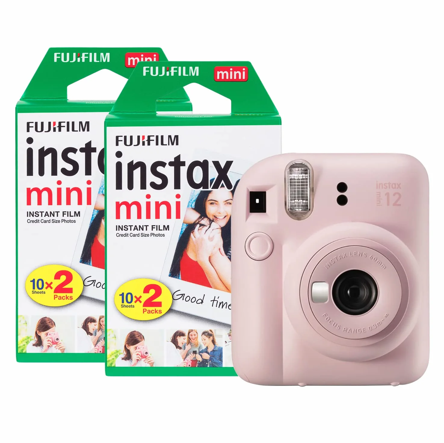 Fujifilm instax Mini 12 Sofortbildkamera, Blütenrosa, 40 Aufnahmen